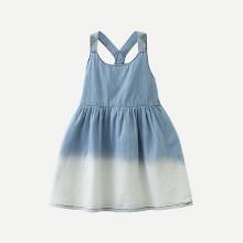 Shein Girls Ombre Pleated Denim Cami Dress