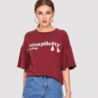 Shein Tassel Detail Flounce Sleeve Top