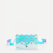 Shein Studded Detail Iridescent Bum Bag