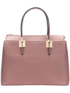 Shein Pink Double Handle Zipper Pu Shoulder Bag