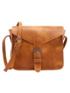 Shein Faux Leather Buckle Strap Flap Bag - Brown