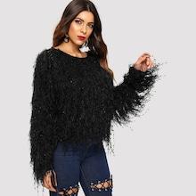 Shein Solid Teddy Jumper