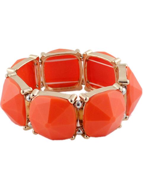 Shein Orange Gemstone Gold Bracelet