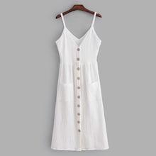 Shein Dual Pocket Button Front Cami Dress