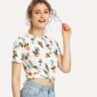 Shein Allover Pineapple Print T-shirt