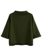 Shein Crew Neck Cuffed T-shirt
