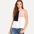 Shein Cut And Sew Keyhole Back Top