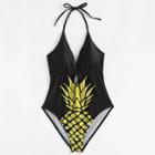 Shein Pineapple Print Swimsuit