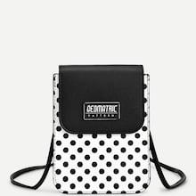 Shein Polka Dot Flap Pu Crossbody Bag
