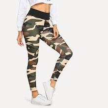 Shein Camo Elastic Waist Leggings