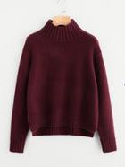 Shein Drop Shoulder Stepped Hem Jumper