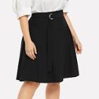 Shein Plus Solid Ring Decoration Skirt