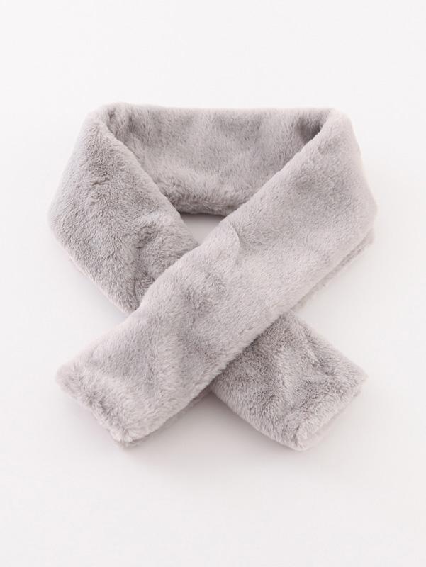 Shein Grey Faux Fur Tippet Scarf