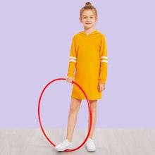 Shein Girls Hooded Sweatshirt Dress