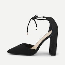 Shein Point Toe Lace-up Heels