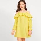 Shein Girls Ruffle Trim Spaghetti Strap Dress