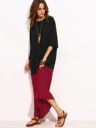Shein Two Tone Cut And Sew Tee Dress