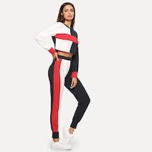 Shein Cut And Sew Crop Top & Pants Set