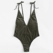 Shein V Plunge Low Back Swimsuit