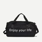 Shein Slogan Print Duffle Bag