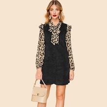 Shein Button Up Sleeveless Corduroy Dress