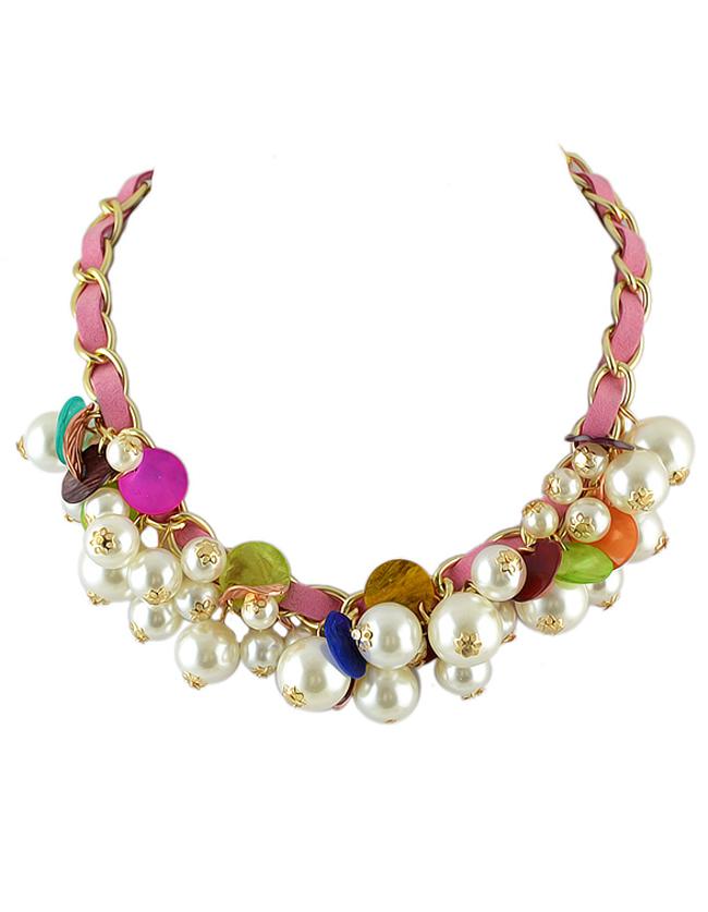 Shein Hot Sale Beautiful Women Fake Cluster Pearl Necklace