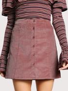 Shein Button Down Cord Skirt