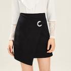 Shein O-ring Detail Asymmetrical Hem Skirt