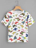 Shein Allover Butterfly Print T-shirt