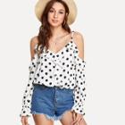 Shein Ruffle Trim Spot Top