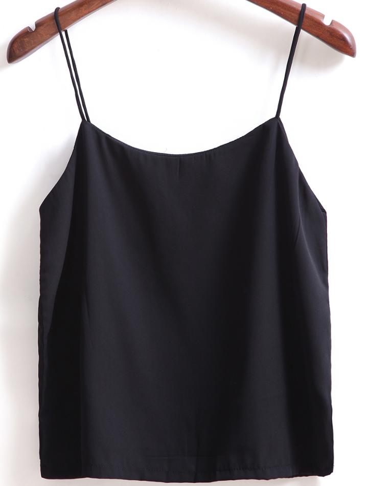 Shein Black Spaghetti Strap Slim Cami Top