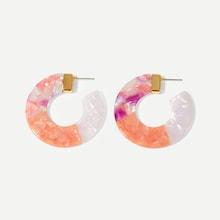 Shein Two Tone Wide Open Hoop Earrings