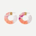 Shein Two Tone Wide Open Hoop Earrings