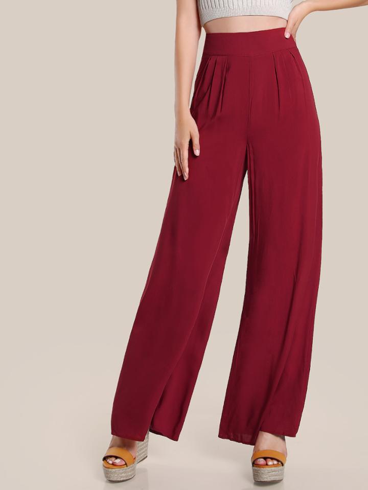 Shein Box Pleat Detail Palazzo Pants