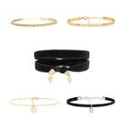 Shein Arrow & Sequin Design Choker Set 5pcs