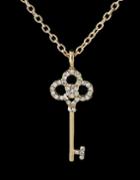 Shein Cheap Gold Plated Women Rhinestone Key Pendant Necklace