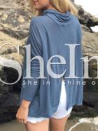 Shein Blue Split Back T-shirt