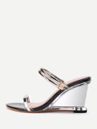 Shein Open Toe Strappy Clear Wedges