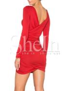 Shein Red Closet Wrap Front Multiway Dress