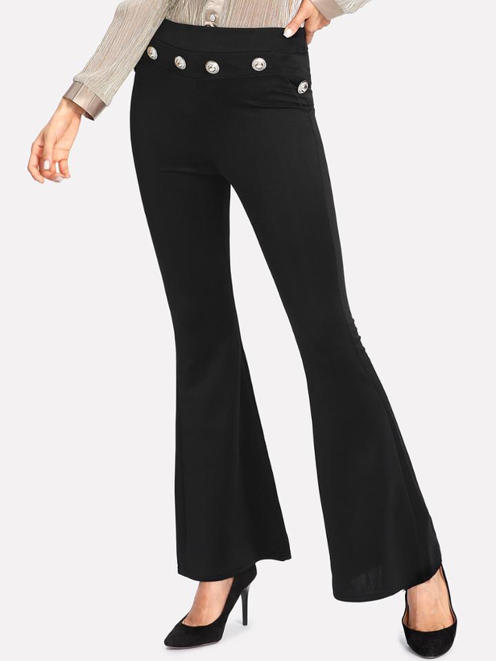Shein Zip Back Flare Pants
