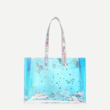 Shein Iridescent Star Pvc Tote Bag