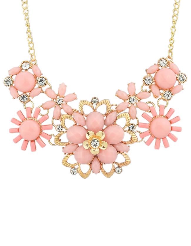 Shein Costume Jewelry Colored Gemstone Large Women Shourouk Necklace