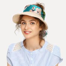 Shein Floral Band Straw Visor Hat