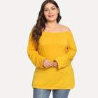 Shein Plus Raglan Sleeve Pearl Beading Top