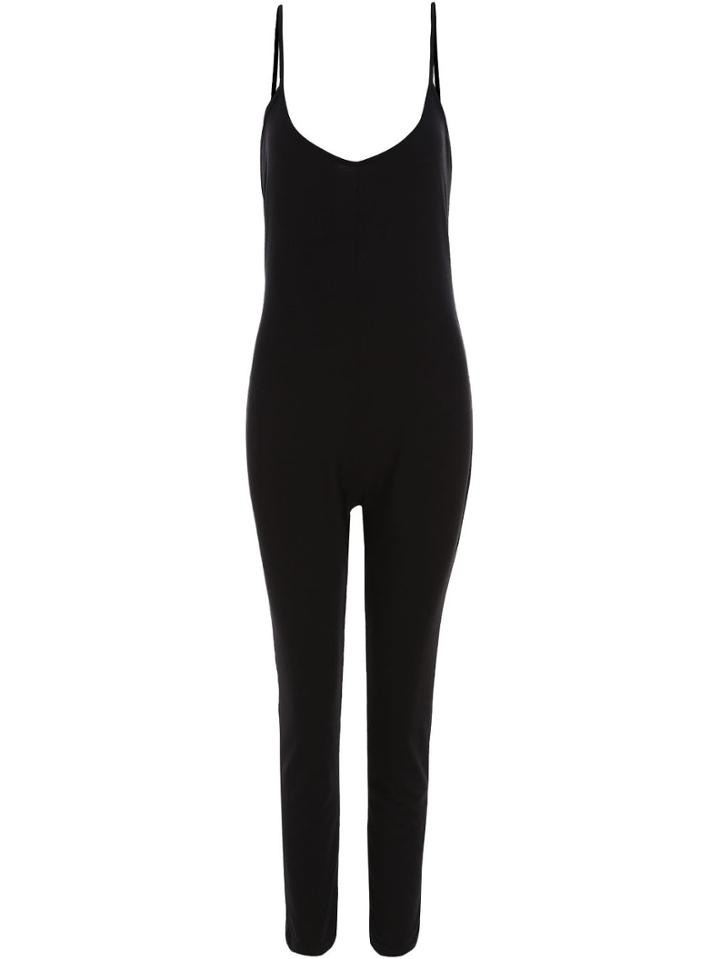 Shein Spaghetti Strap Backless Slim Jumpsuit