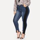 Shein Plus Cut And Sew Raw Hem Jeans