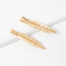 Shein Metallic Leaf Hair Clip 2pcs