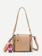 Shein Bear Decorated Pu Shoulder Bag With Handle