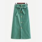 Shein Button Through Self Tie Skirt