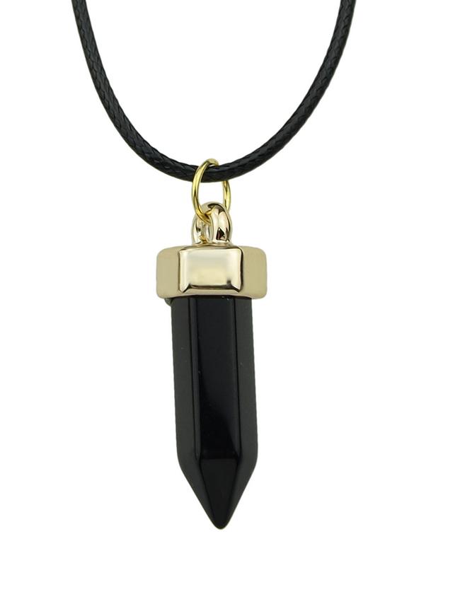 Shein Black Resin Pen Pendant Long Best Friend Necklace